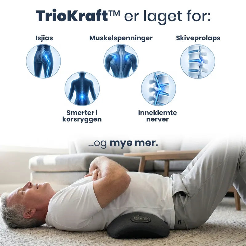 TrioKraft™ — strekk, varme og massasje i én økt